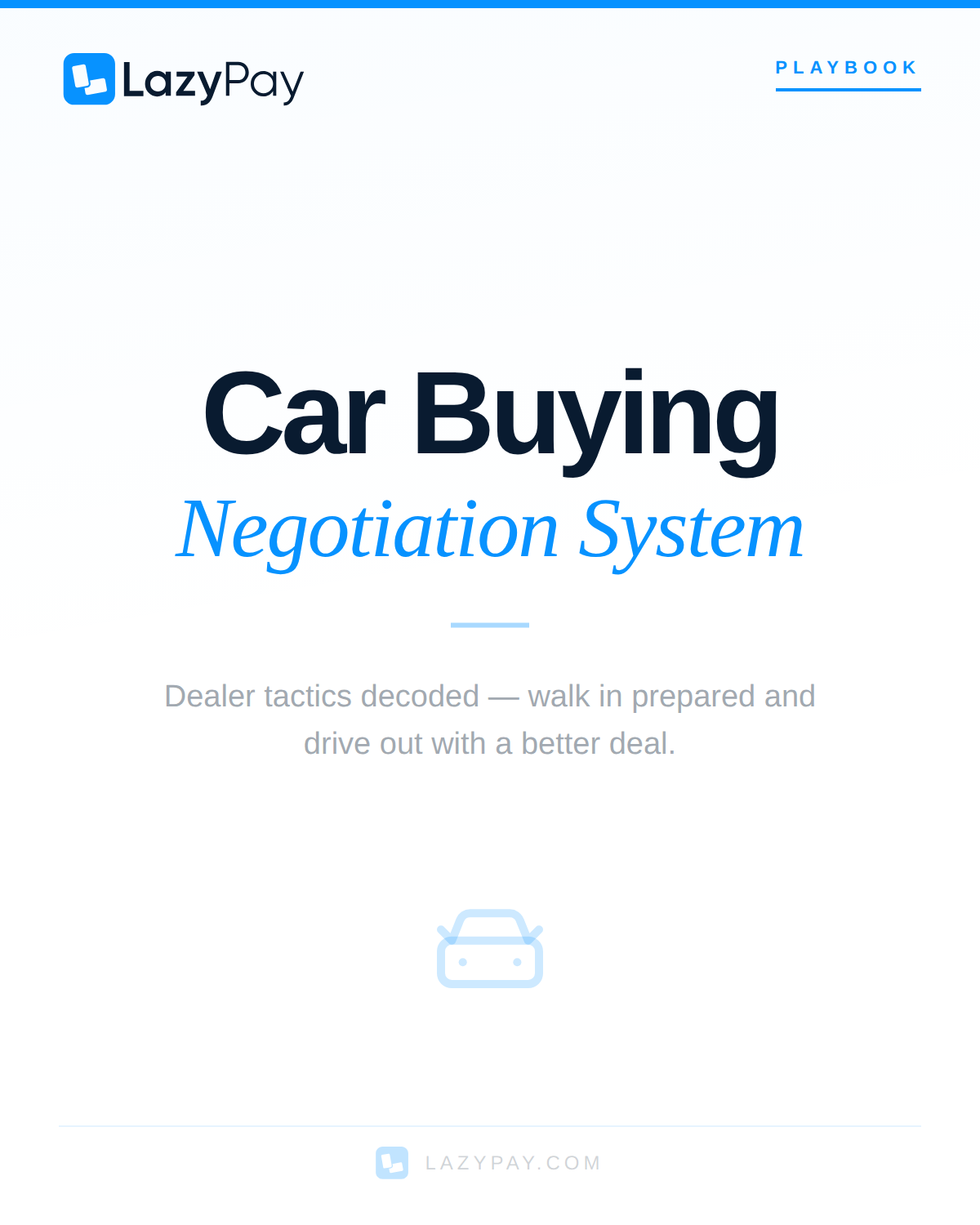Car Buying Playbook